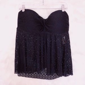 strapless tankini top